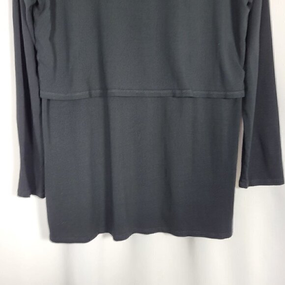 J. Jill Wearever Collection Women's Black Long Sleeve Modern Tunic Top Size M - Picture 10 of 15